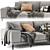 Modern Ditre Italia Blake Sofa 3D model small image 4