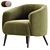 Contemporary Amalfi Armchair Collection 3D model small image 3