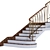 Art Deco Style Staircase 02 3D model small image 2