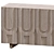 Rustic Media Console - Grey Wood 3D model small image 5