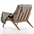 Crate & Barrel Cavett Armchair 3D model small image 4