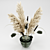 Pampas Grass Decorative Bouquet 3D model small image 2