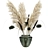 Pampas Grass Decorative Bouquet 3D model small image 5