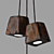 Handcrafted Pine Pendant Light 3D model small image 6