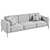 Modern Italian Romeo Compact Sofa 3D model small image 3