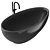 Luxury Oval Freestanding Acrylic Bathtub 3D model small image 3