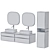 Duravit ZENCHA Set & Mixer 3D model small image 5