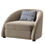 Elegant Modern Cruz Armchair Design 3D model small image 3