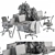 Office Furniture Set 347 3D model small image 5