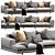  Sleek Nevyll Chaise Lounge 3D model small image 2