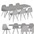  Sleek Sovet Arkos Dining Set 3D model small image 2