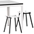  Contemporary Duo: Pop Table & Fenster Stool 3D model small image 4