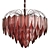 Bronze Loft Chandelier: Modern Glass 3D model small image 2