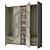 Modular Neoclassical Wardrobe Furniture 3D model small image 5