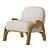  Knit Ecru Armchair by Balzac Paris 3D model small image 1