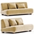 Cozy Chic Fabric 2-Seater Sofa 3D model small image 1