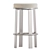 Modern Swivel Counter Stool in Neutral Tones 3D model small image 1
