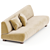 Elegant 3-Seater Fabric Sofa 3D model small image 2