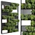 Modern Wooden Frame Vertical Garden 3D model small image 1