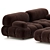 Italian Style 3-Seater Sofa Render 3D model small image 3