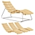 Elegant Teak Swing Lounger 3D model small image 1