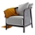 Tosca 2015 Armchair in Millimetres 3D model small image 1