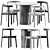 Sleek Dial Dining Set 3D model small image 1