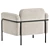 Elegant Velvet Alistair Armchair 3D model small image 3