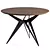 Elegance Coffee Table, Walnut & Black 3D model small image 1