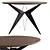 Elegance Coffee Table, Walnut & Black 3D model small image 2