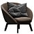 Modern Russell Lounge Minotti Chair 3D model small image 1