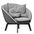 Modern Russell Lounge Minotti Chair 3D model small image 3