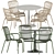 Outdoor Dining Set: Loop Chair & Fiore Table 3D model small image 1
