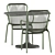 Outdoor Dining Set: Loop Chair & Fiore Table 3D model small image 2