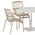 Outdoor Dining Set: Loop Chair & Fiore Table 3D model small image 3