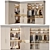 5-Door Modern Wardrobe with Render Optimization 3D model small image 1