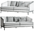 Monterey Modern Sofa Design 3D model small image 4