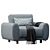 Sleek Modern Sofa Furniture Product 3D model small image 1