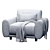 Sleek Modern Sofa Furniture Product 3D model small image 5