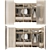 Modern Gold and Marble Wardrobe 3D model small image 1