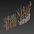 Branch Slice Vase Set 7 3D model small image 6