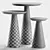 Mckoy Pedestal Nesting Tables Set 3D model small image 3