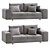Sleek Modern Low-Lend Sofa 3D model small image 2