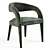 Sleek Sonoma Black Dining Chair 3D model small image 2