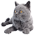 Sleek Gray Cat 4K Texture 3D model small image 1