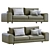 Minimalist Leather Sofa Design 3D model small image 3