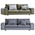 Minimalist Leather Sofa Design 3D model small image 4