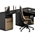 Executive Desk Set - Office Décor 3D model small image 2