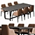 Elegant Dining Set with 6 Chairs 3D model small image 1