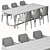 Elegant Dining Set with 6 Chairs 3D model small image 7